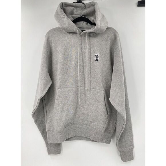 A Ma Maniere Cursive Hoodie Gray Embroidered Cotton Pullover Jordan NWT Sz Small - Picture 2 of 8